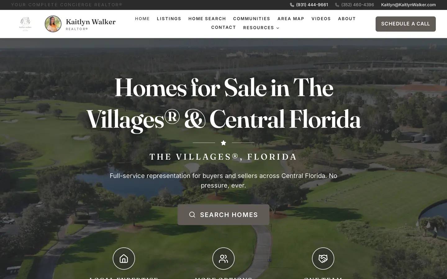 Kaitlyn Walker Real Estate website on a desktop screen